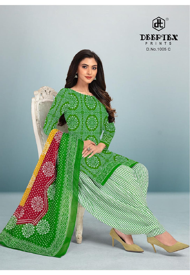 Deeptex Prints 4 Colors Vol 1 D No 1005 Pure Cotton Printed Festive Wear Salwar Suits