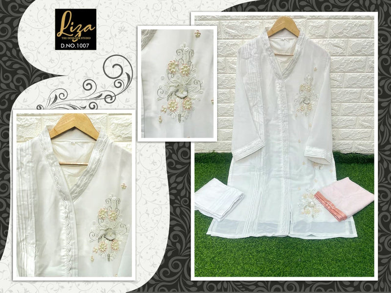 Liza The Designer Studio D No 1007 Fox  Georgette Beautiful Collection Pakistani Style Party Wear Kurtis