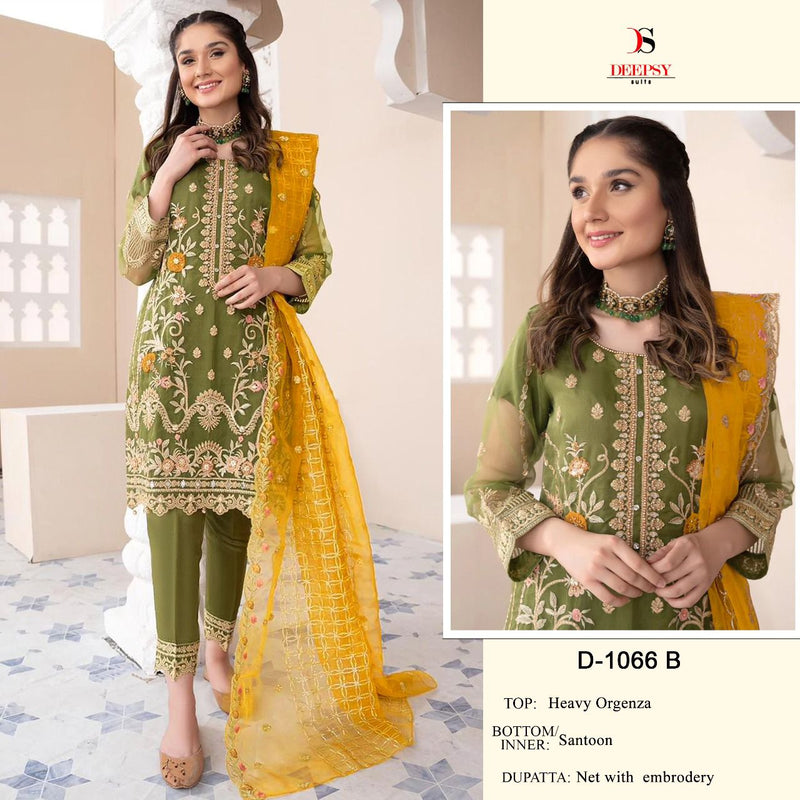 Deepsy Suit Dno 1066 Organza With Heavy Embroidery Work Stylish Designer Pakistani Salwar Kameez