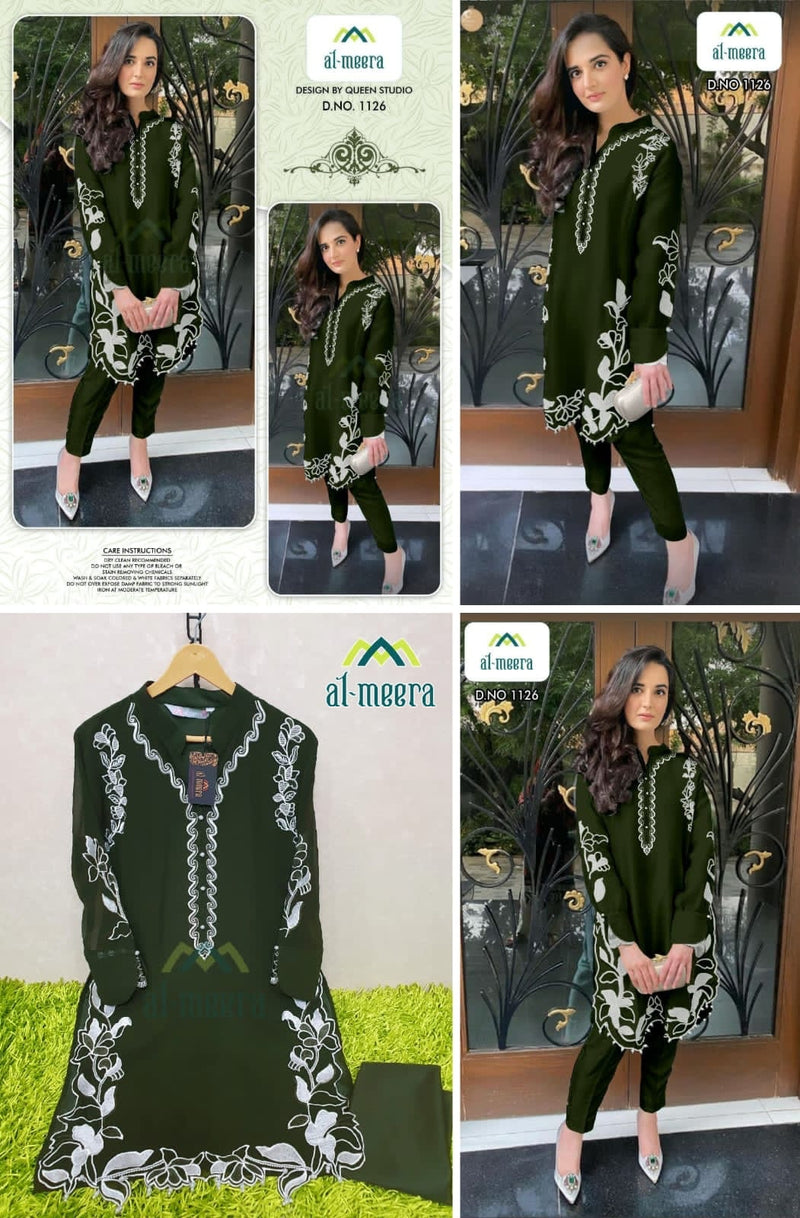 Al Meera Dno 1126 Georgette With Heavy Beautiful Work Stylish Designer Fancy Kurti