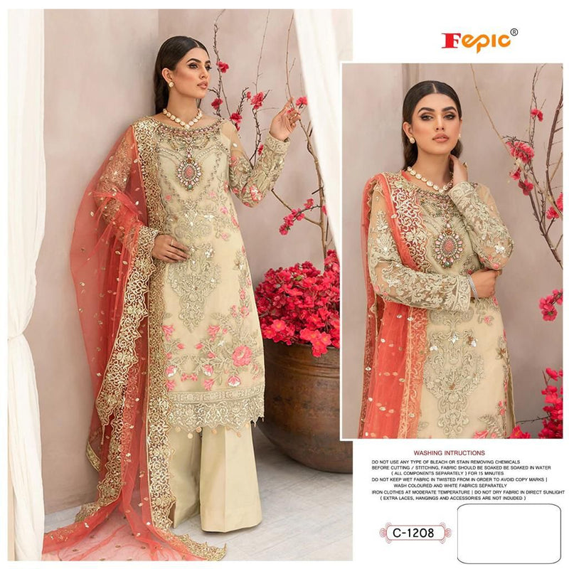 Fepic Rosemeen D No 1207 To 1209 Fox Georgette Embroidered Pakistani Style Wedding Wear Salwar Suits