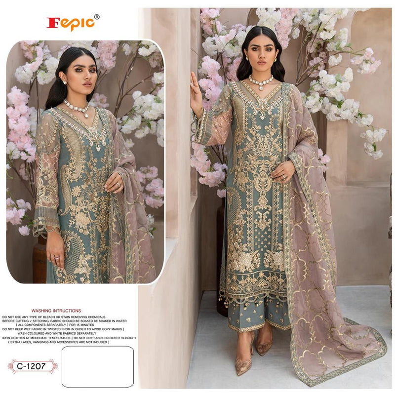 Fepic Rosemeen D No 1207 To 1209 Fox Georgette Embroidered Pakistani Style Wedding Wear Salwar Suits