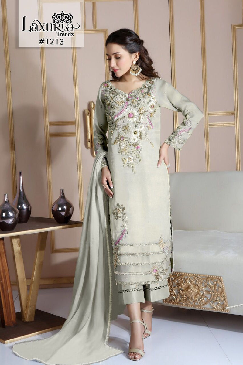 Laxuria Trendz Dno 1213 Georgette With Embroidery Work Stylish Designer Pakistani Party Wear Kurti