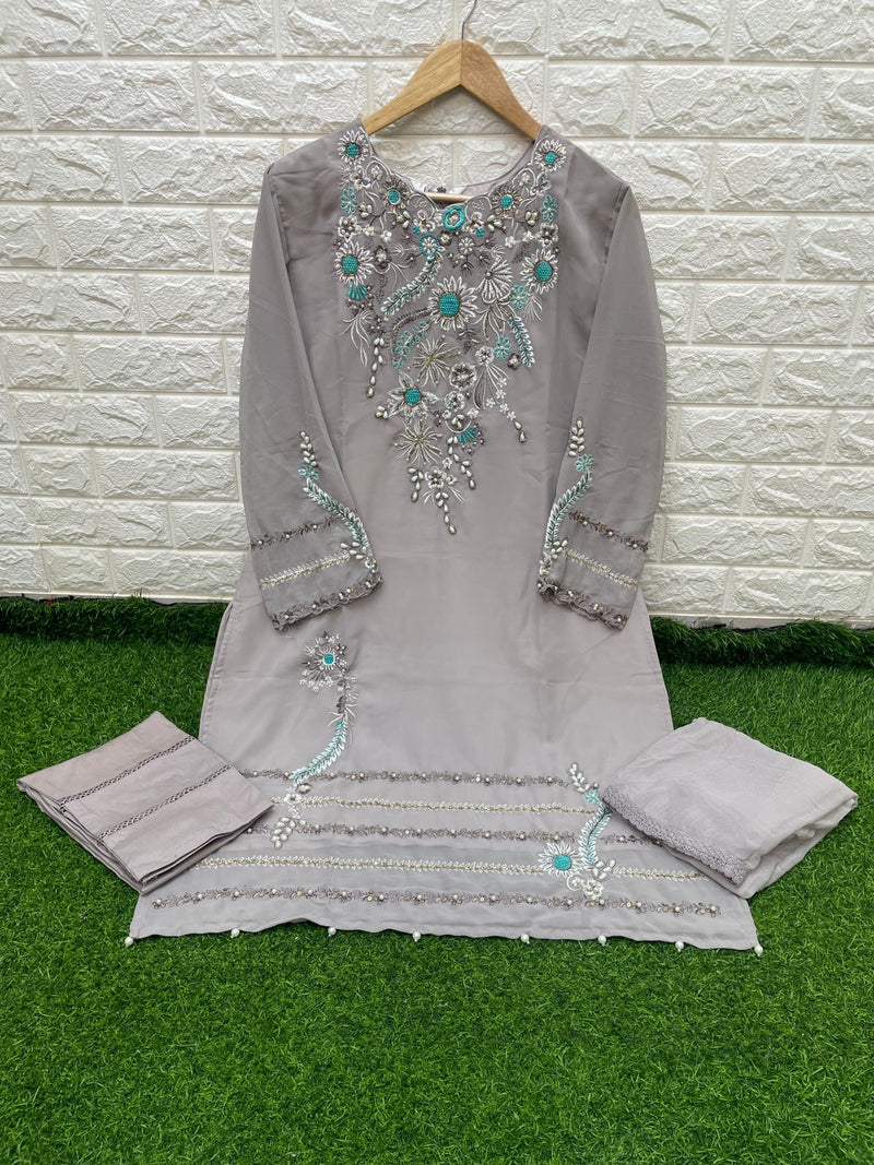 Laxuria Trendz Dno 1213 Georgette With Embroidery Work Stylish Designer Pakistani Party Wear Kurti