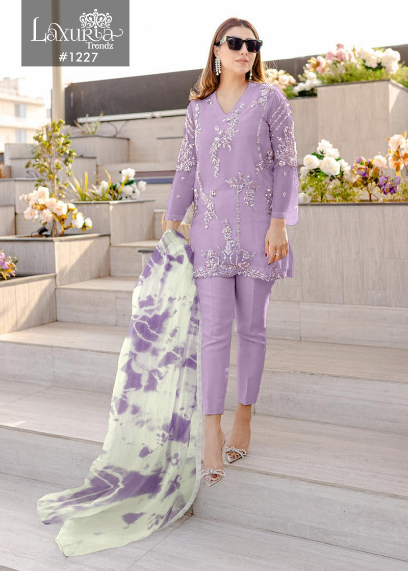Laxuria Trendz Dno 1227 Georgette With Hevy Beautiful Work stylish Designer Party Wear Fancy Kurti