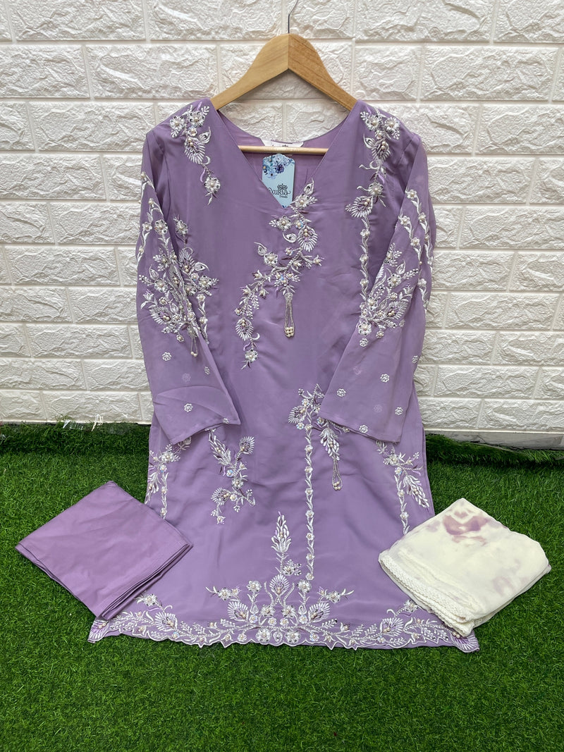 Laxuria Trendz Dno 1227 Georgette With Hevy Beautiful Work stylish Designer Party Wear Fancy Kurti