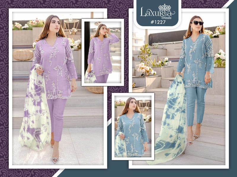 Laxuria Trendz Dno 1227 Georgette With Hevy Beautiful Work stylish Designer Party Wear Fancy Kurti