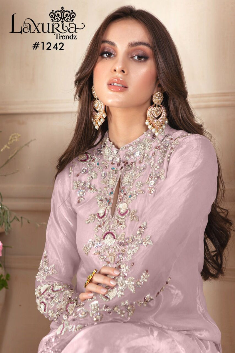 Laxuria Trendz Dno 1242 Georgette With Beautiful Work Stylish Designer Party Wear Fancy Kurti