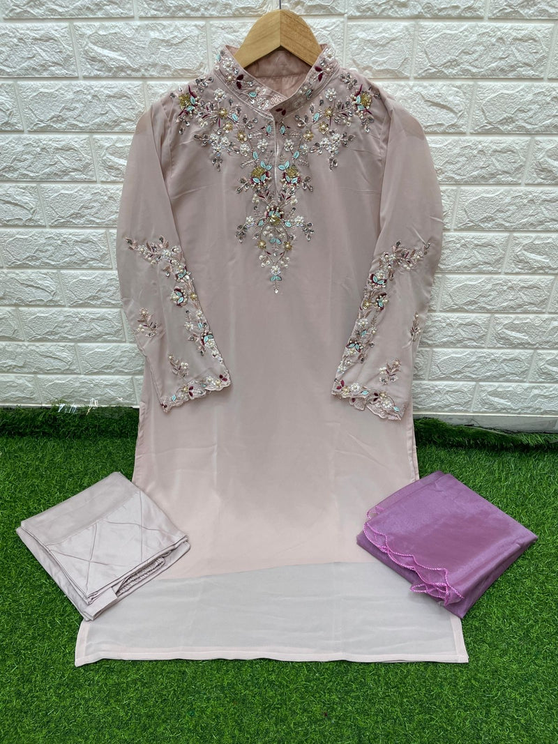Laxuria Trendz Dno 1242 Georgette With Beautiful Work Stylish Designer Party Wear Fancy Kurti