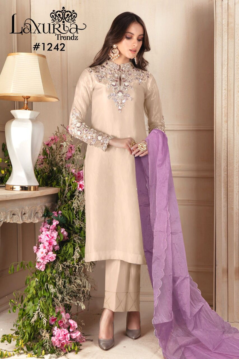 Laxuria Trendz Dno 1242 Georgette With Beautiful Work Stylish Designer Party Wear Fancy Kurti