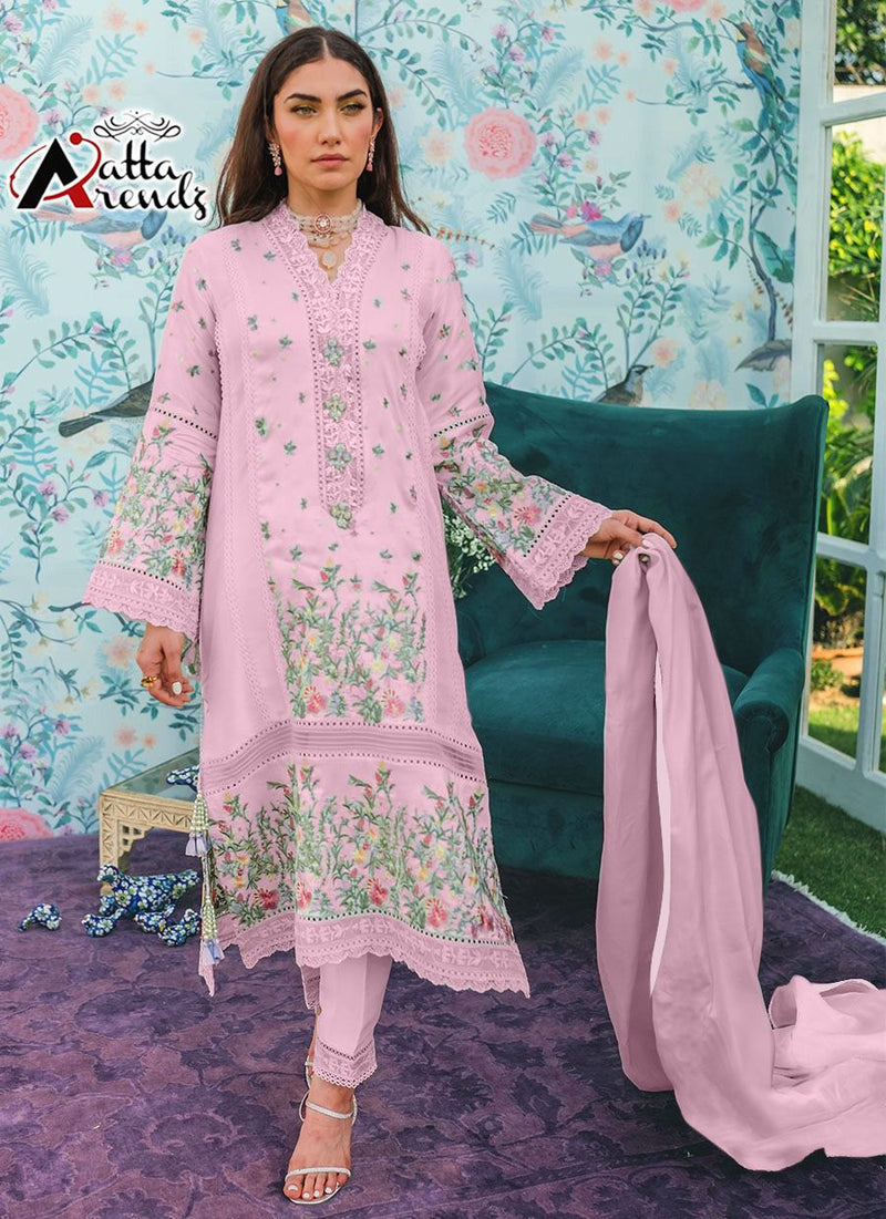 Atta Trendz D No 2713 Georgette Multi Colour Designer Pakistani Style Party Wear Kurtis
