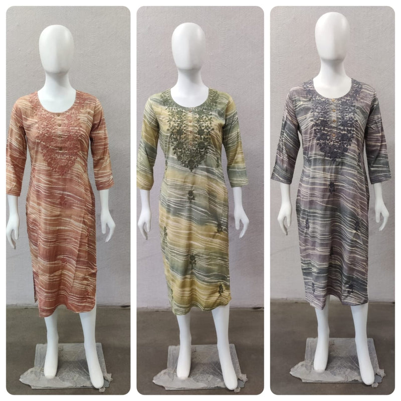 Psyna D No 3079 Rayon Two Ton Printed Fancy Kurti