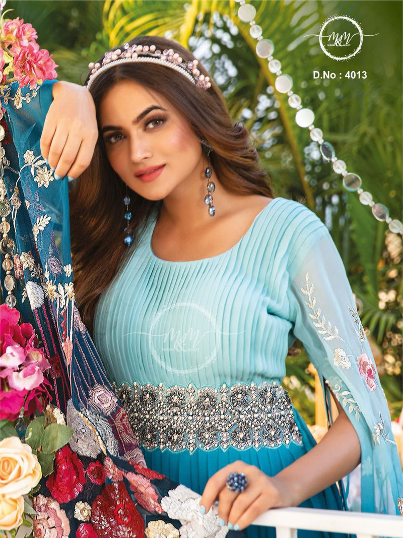 M And M D No 4013 Fancy Designer Gown Type Wedding Wear Kurti