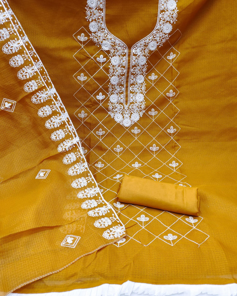 Mf D No 5092 Cotton Kota Checks Embroidery Work Fancy Designer Salwar Kameez
