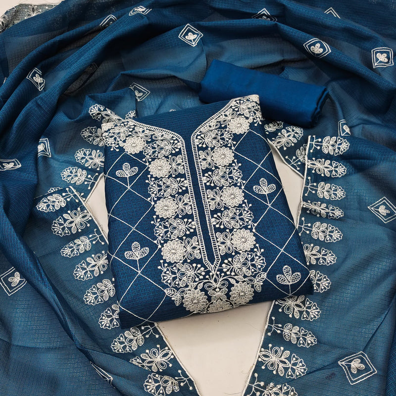 Mf D No 5092 Cotton Kota Checks Embroidery Work Fancy Designer Salwar Kameez