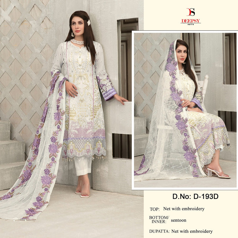 Deepsy Suit Dno 193 Net With Heavy Embroidery Work Stylish Designer Pakistani Salwar Kameez