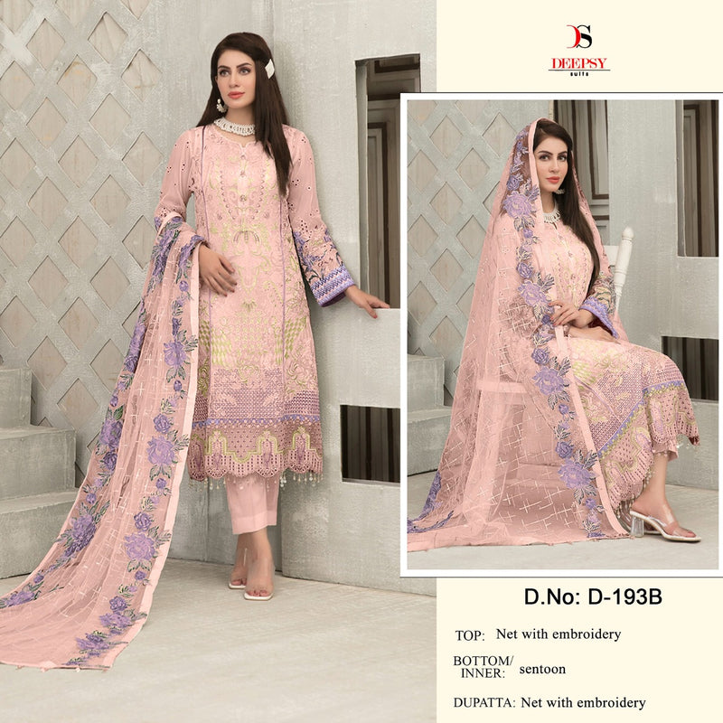 Deepsy Suit Dno 193 Net With Heavy Embroidery Work Stylish Designer Pakistani Salwar Kameez