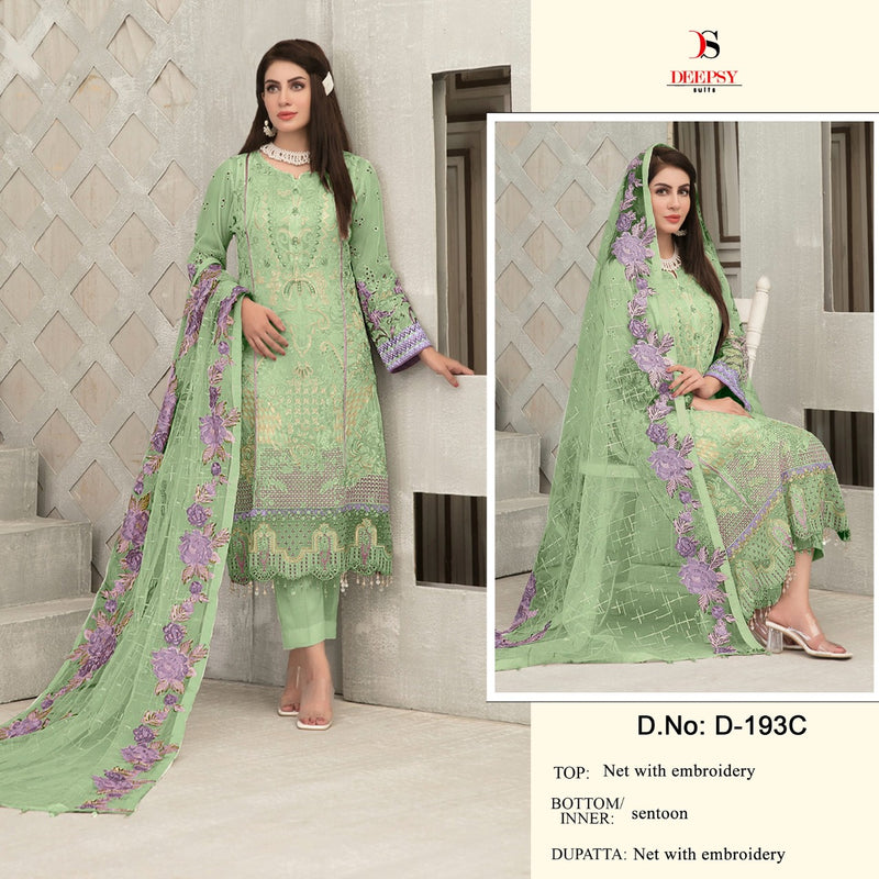Deepsy Suit Dno 193 Net With Heavy Embroidery Work Stylish Designer Pakistani Salwar Kameez