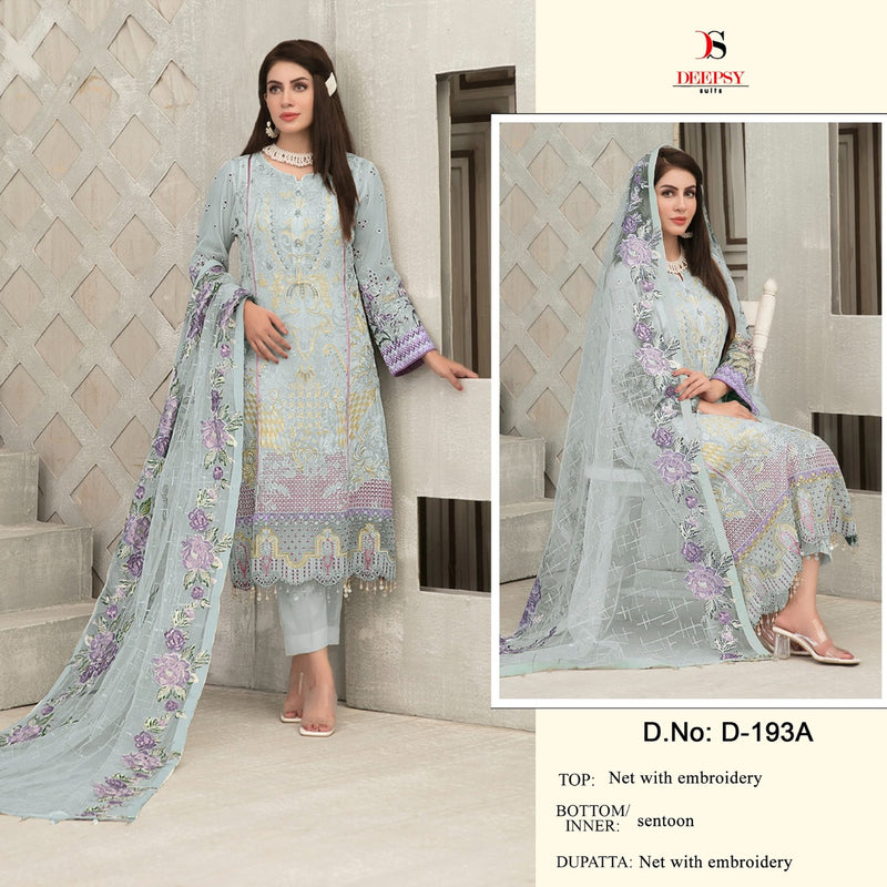 Deepsy Suit Dno 193 Net With Heavy Embroidery Work Stylish Designer Pakistani Salwar Kameez