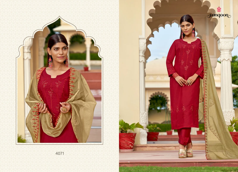 Rangoon Daisy Viscose With Beautiful Heavy Embroidery Work Stylish Designer Casual Kurti