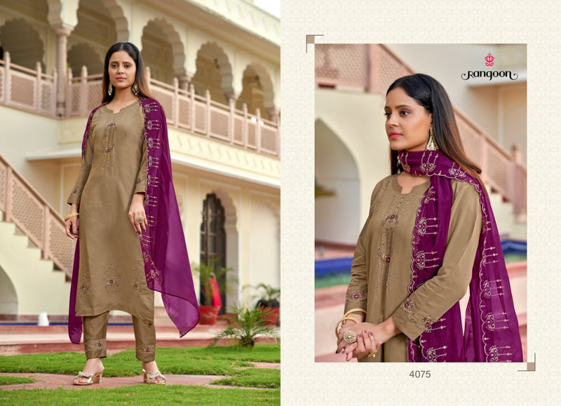 Rangoon Daisy Viscose With Beautiful Heavy Embroidery Work Stylish Designer Casual Kurti