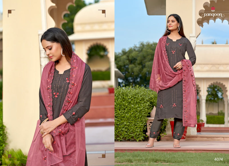 Rangoon Daisy Viscose With Beautiful Heavy Embroidery Work Stylish Designer Casual Kurti