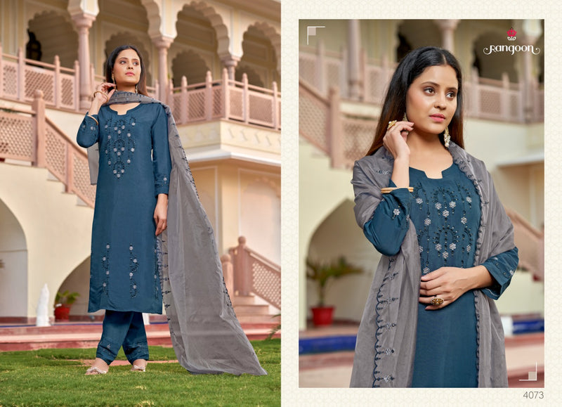 Rangoon Daisy Viscose With Beautiful Heavy Embroidery Work Stylish Designer Casual Kurti
