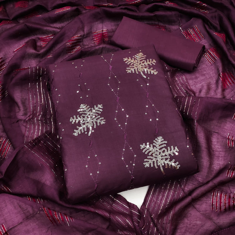MF Dark Shades Cotton Sequence Designer Party Wear Salwar Suits