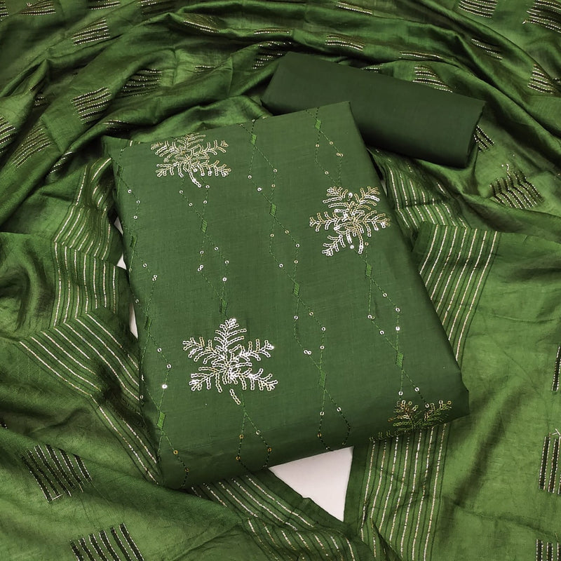 MF Dark Shades Cotton Sequence Designer Party Wear Salwar Suits