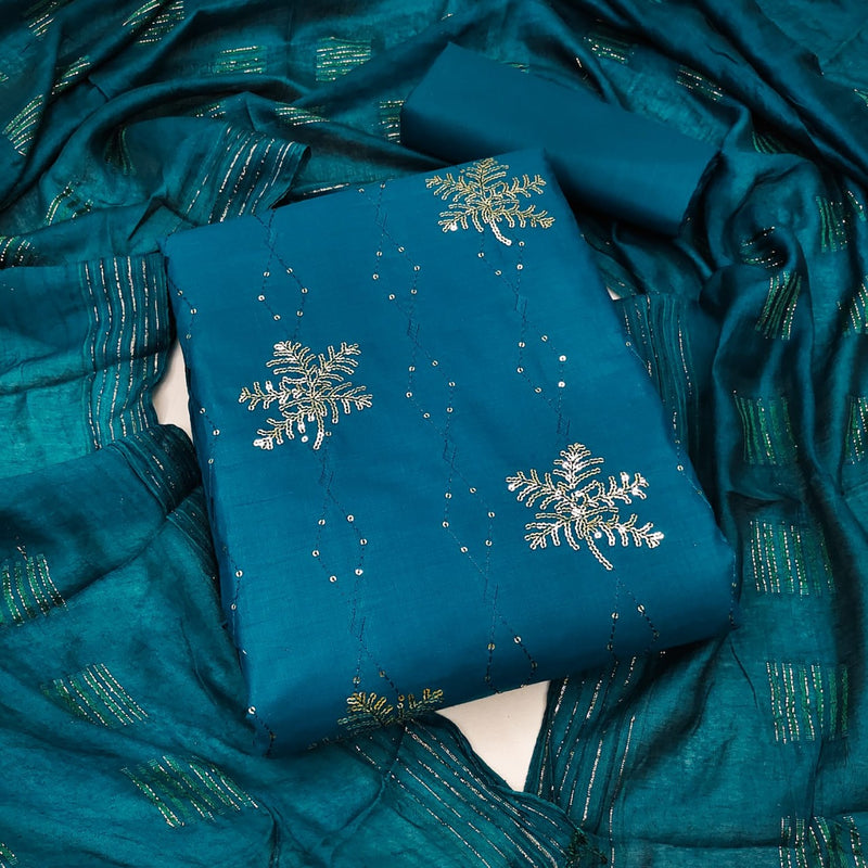 MF Dark Shades Cotton Sequence Designer Party Wear Salwar Suits