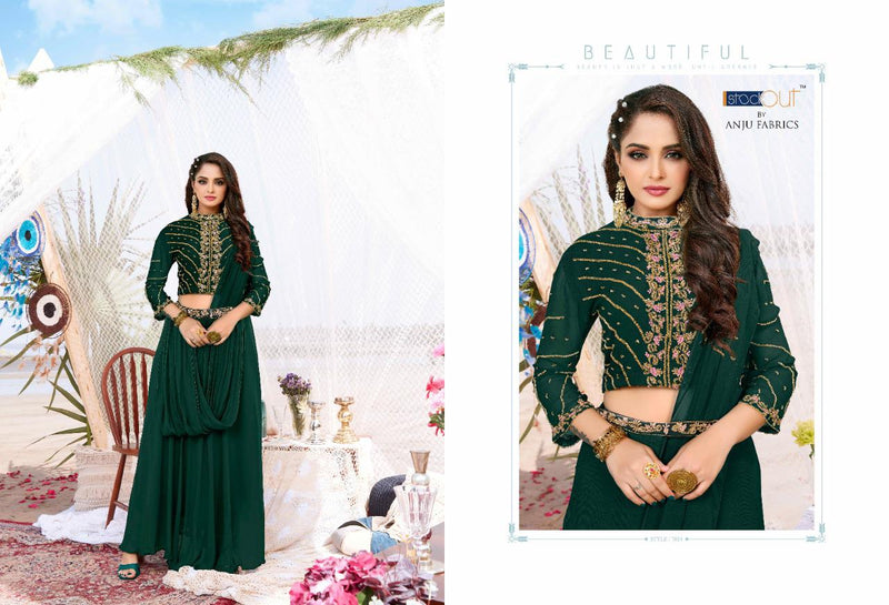 Anju Fabrics Dastoor Vol 3 Georgette Ready Made Party Wear Suits