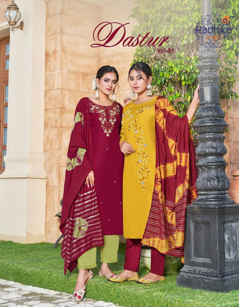 Radhika Lifestyle Dastur Vol 1 Silk With Fancy Hand Work Stylish Designer Festive Wear Fancy Kurti