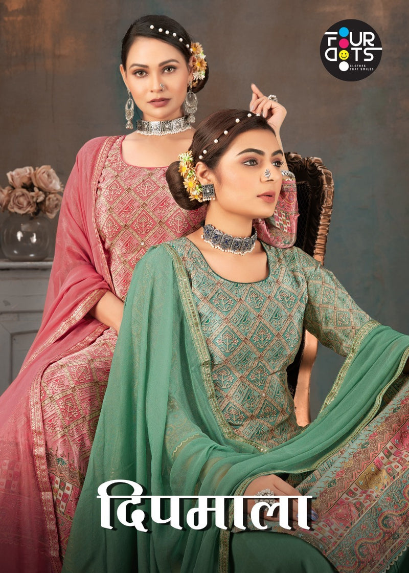 Fourdots Deepmala Crepe With Heavy Beautiful Work Stylish Designer Fancy Salwar Kameez