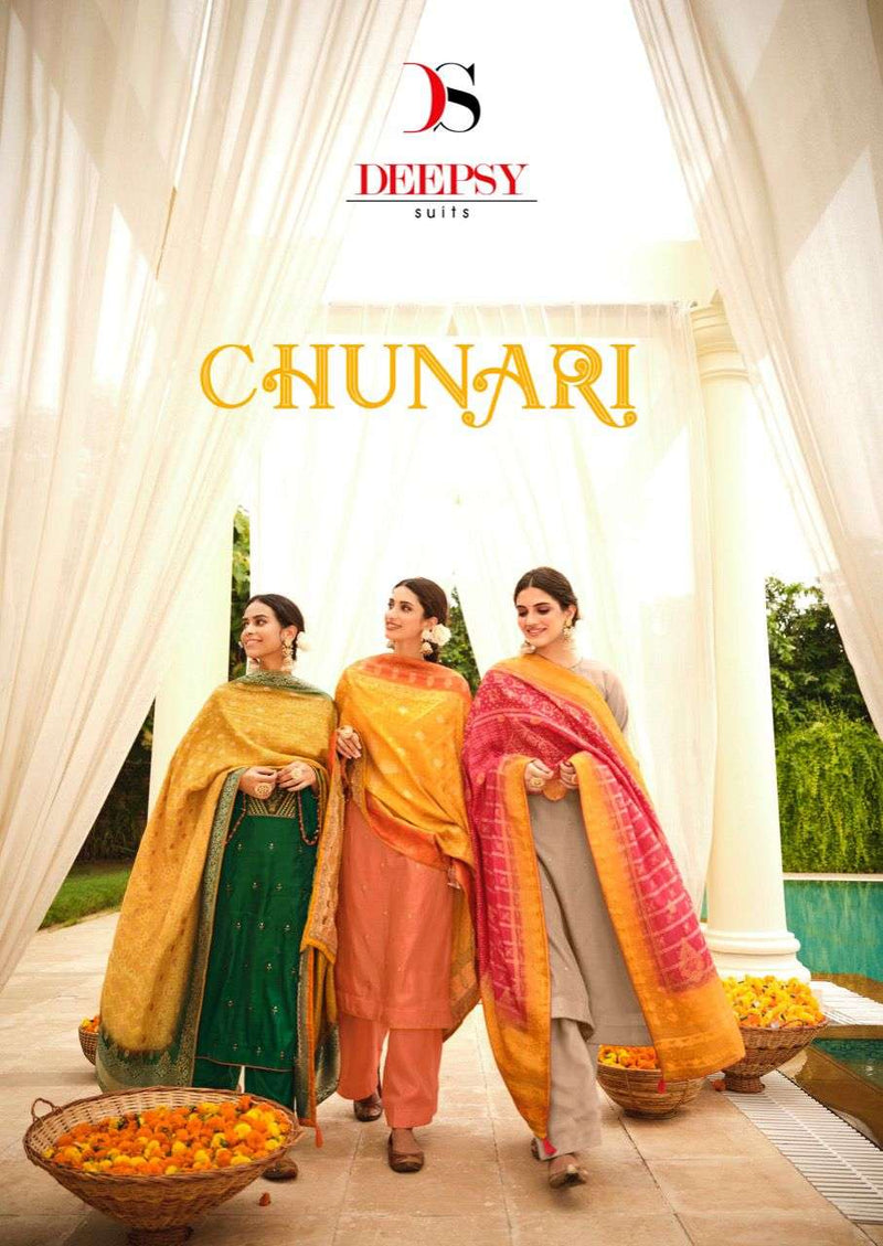 Deepsy  Suit Chunari Tussar Silk With Embroidery Work Salwar Suit