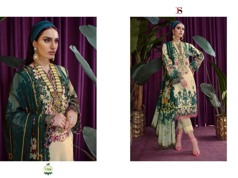Deepsy Suit Bliss Lawn 22 Vol 3 Pashmina With Heavy Embroidery Work Stylish Designer Pakistani Salwar Kameez