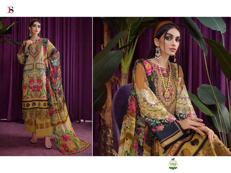 Deepsy Suit Bliss Lawn 22 Vol 3 Pashmina With Heavy Embroidery Work Stylish Designer Pakistani Salwar Kameez