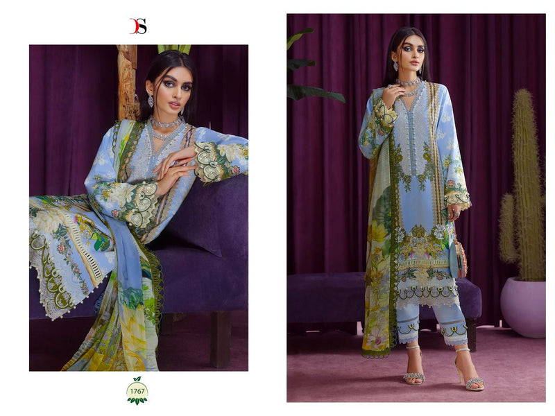 Deepsy Suit Bliss Lawn 22 Vol 3 Pashmina With Heavy Embroidery Work Stylish Designer Pakistani Salwar Kameez