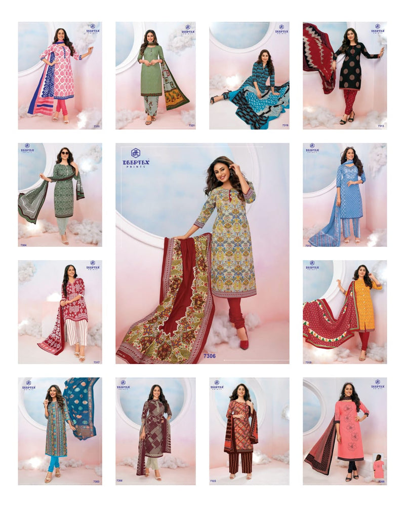 Deeptex Miss India Vol 73 Part A Pure Cotton With Printed Work Stylish Designer Salwar Kameez