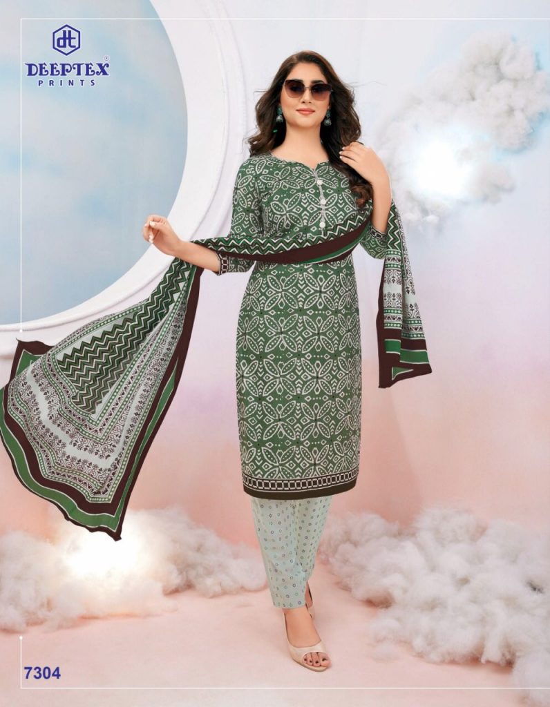 Deeptex Miss India Vol 73 Part A Pure Cotton With Printed Work Stylish Designer Salwar Kameez