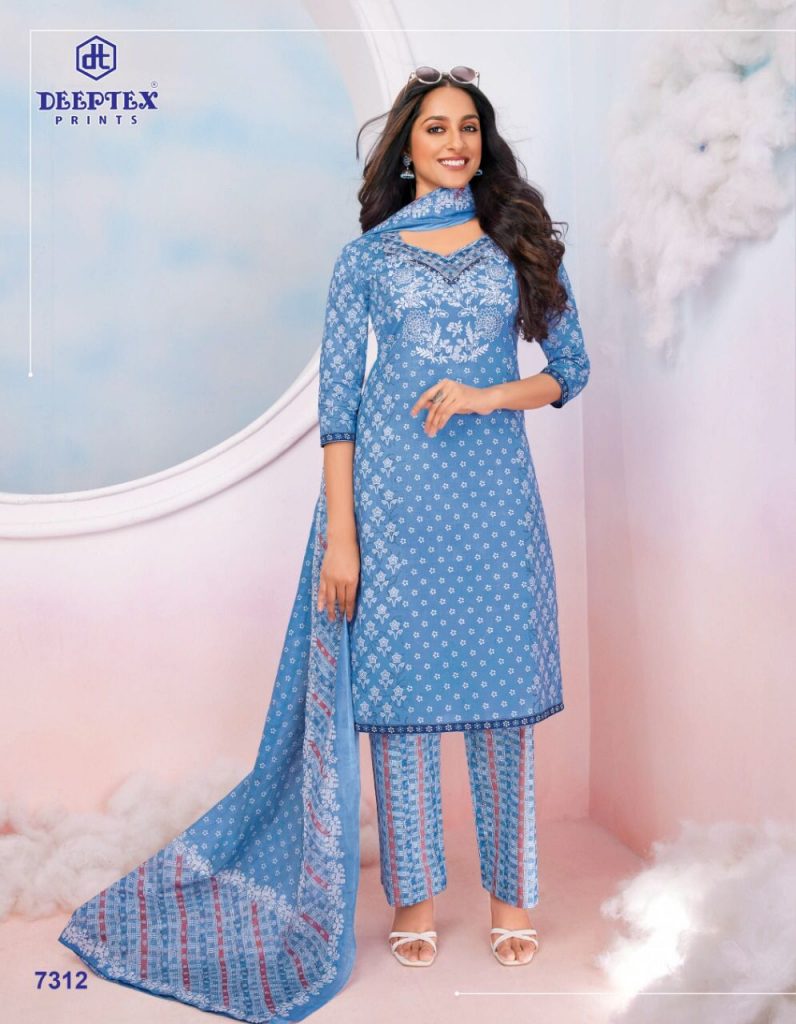 Deeptex Miss India Vol 73 Part A Pure Cotton With Printed Work Stylish Designer Salwar Kameez