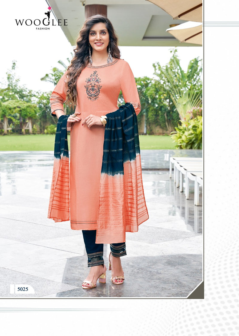 Woogle Destiny Vol 4 Chinon Stylish Designer Wear Kurti Collection