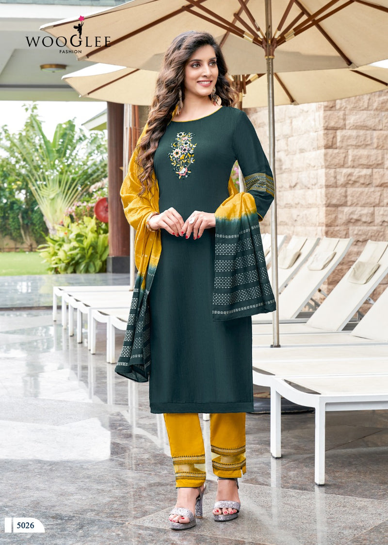 Woogle Destiny Vol 4 Chinon Stylish Designer Wear Kurti Collection