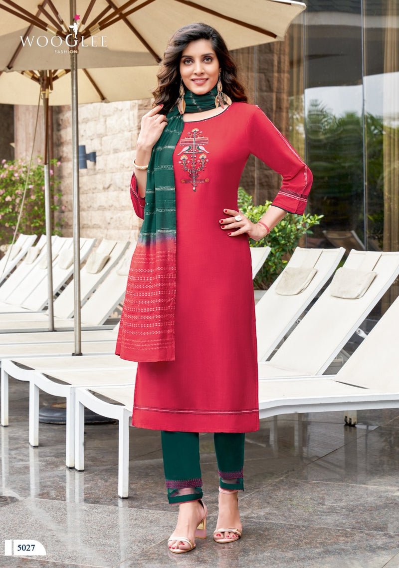 Woogle Destiny Vol 4 Chinon Stylish Designer Wear Kurti Collection
