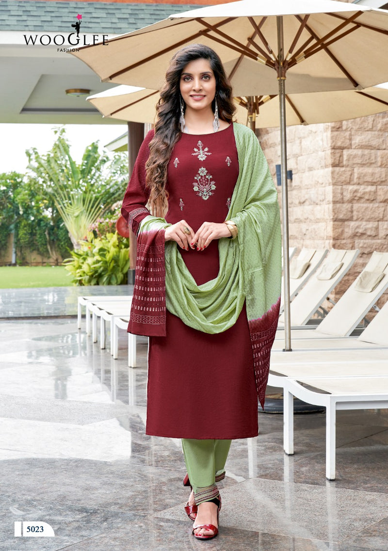 Woogle Destiny Vol 4 Chinon Stylish Designer Wear Kurti Collection
