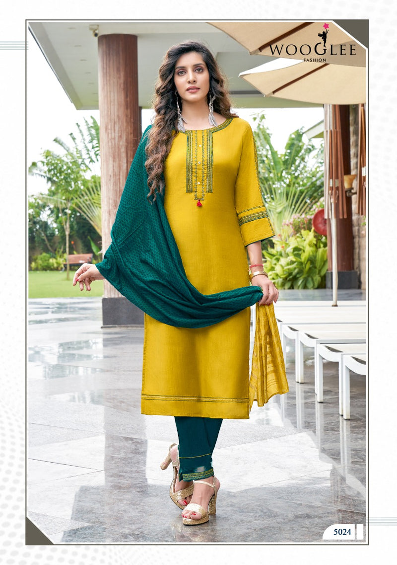 Woogle Destiny Vol 4 Chinon Stylish Designer Wear Kurti Collection