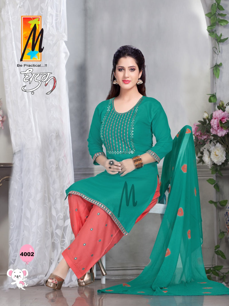 Master Dhadak Rayon Ready Made Patiyala Style Party Wear Salwar Kameez