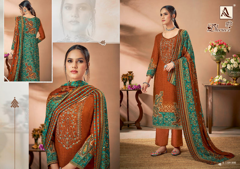 Alok Suit Dhruvi Pashmina Fancy With Heavy Embroidery Work Stylish Designer Casual Wear Salwar Kameez