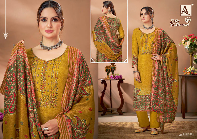 Alok Suit Dhruvi Pashmina Fancy With Heavy Embroidery Work Stylish Designer Casual Wear Salwar Kameez