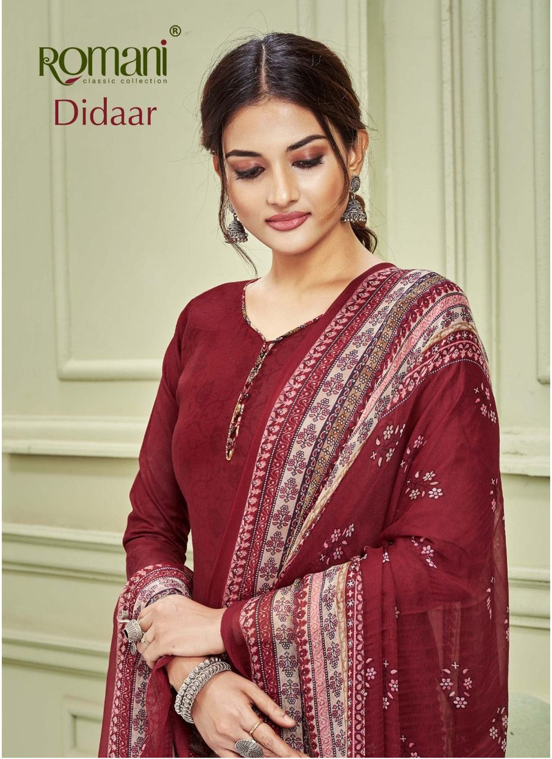 Romani Didaar Jam Cotton Stylish Designer Casual Wear Classic Look Salwar Suit