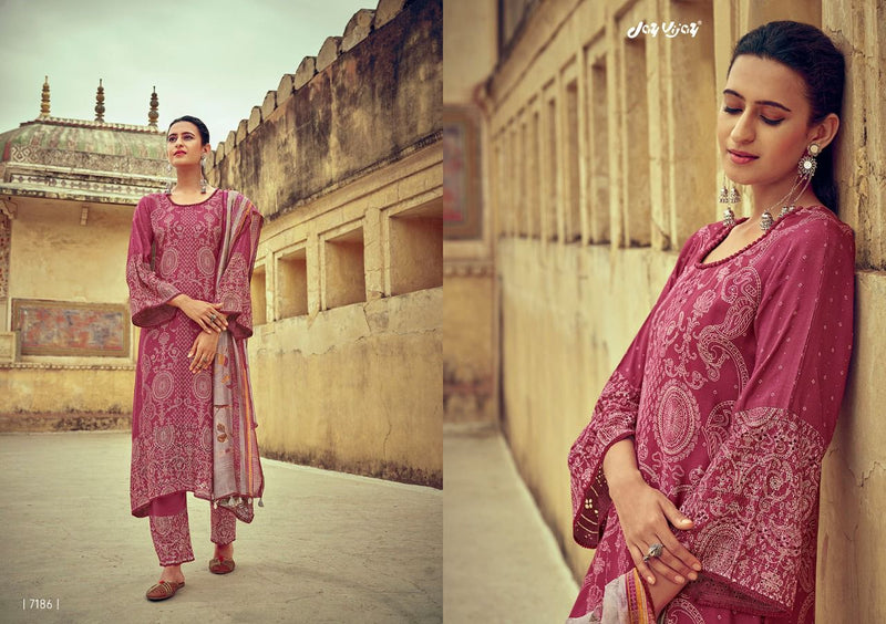 Jay Vijay Dilnaz Silk With Print And Embroidery work Stylish Designer Fancy Salwar Suit